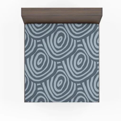 Hand Drawn Geometric Circles Pattern Fitted Sheet