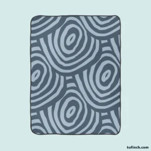 Hand Drawn Geometric Circles Pattern Fleece Blanket 1