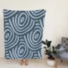 Hand Drawn Geometric Circles Pattern Fleece Blanket