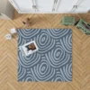 Hand Drawn Geometric Circles Pattern Rug