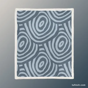 Hand Drawn Geometric Circles Pattern Sherpa Fleece Blanket 1