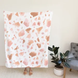 Hand Drawn Giraffe Pattern Fleece Blanket