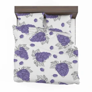 Hand Drawn Grapes Bunch Bedding Set 2