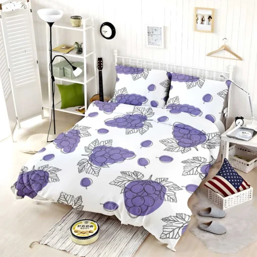 Hand Drawn Grapes Bunch Bedding Set