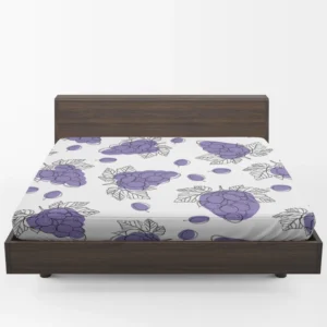 Hand Drawn Grapes Bunch Fitted Sheet 1