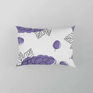 Hand Drawn Grapes Bunch Pillow Case