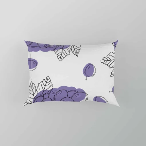 Hand Drawn Grapes Bunch Pillow Case