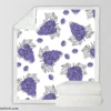 Hand Drawn Grapes Bunch Sherpa Fleece Blanket