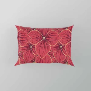 Hand Drawn Hydrangea Floral Pillow Case