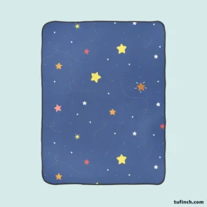 Hand Drawn Little Stars Fleece Blanket 1