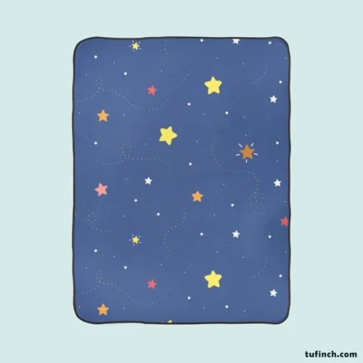 Hand Drawn Little Stars Fleece Blanket 1