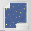 Hand Drawn Little Stars Sherpa Fleece Blanket