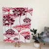 Hand Drawn Lotus Floral Pattern Fleece Blanket