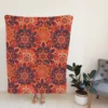 Hand Drawn Mandala Vintage Design Fleece Blanket