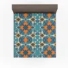 Hand Drawn Moroccan Carpet Pattern Design Fitted Sheet