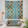 Hand Drawn Moroccan Carpet Pattern Design Wall Tapestry