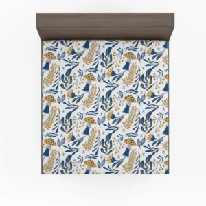 Hand Drawn Mushroom Pattern Fitted Sheet