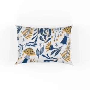 Hand Drawn Mushroom Pattern Pillow Case