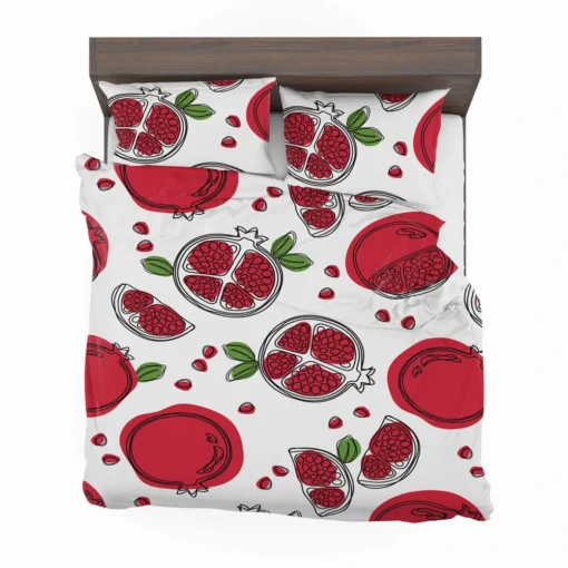 Hand Drawn Pomegranate Bedding Set 2