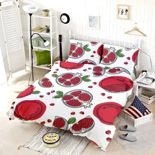 Hand Drawn Pomegranate Bedding Set