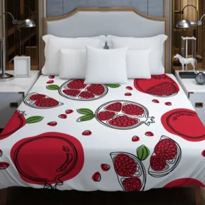 Hand Drawn Pomegranate Duvet Cover