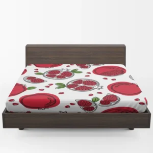 Hand Drawn Pomegranate Fitted Sheet 1