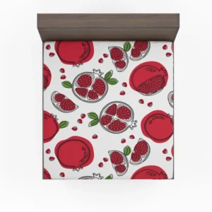 Hand Drawn Pomegranate Fitted Sheet