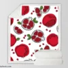 Hand Drawn Pomegranate Sherpa Fleece Blanket