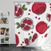 Hand Drawn Pomegranate Shower Curtain