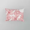 Hand Drawn Pressed Flowers Print Pillow Case