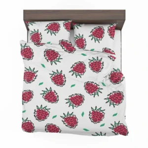 Hand Drawn Raspberry Bedding Set 2