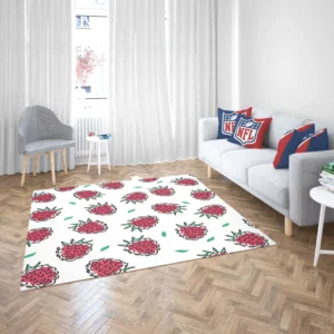 Hand Drawn Raspberry Rug 2