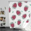 Hand Drawn Raspberry Shower Curtain