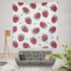 Hand Drawn Raspberry Wall Tapestry