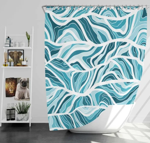 Hand Drawn Seamless Texture Design Shower Curtain