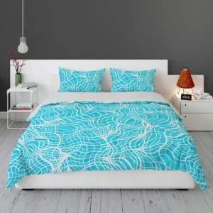 Hand Drawn Shiny Water With Ripples Bedding Set 1