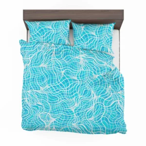 Hand Drawn Shiny Water With Ripples Bedding Set 2