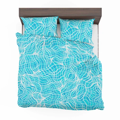 Hand Drawn Shiny Water With Ripples Bedding Set 2