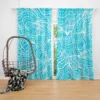 Hand Drawn Shiny Water With Ripples Curtain