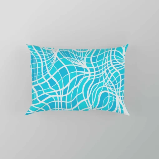 Hand Drawn Shiny Water With Ripples Pillow Case