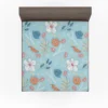 Hand Drawn Spring Floral Pattern Fitted Sheet