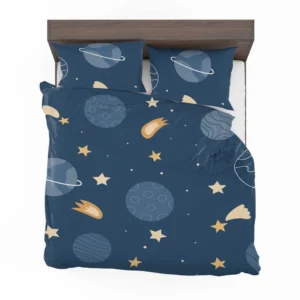 Hand Drawn Stars Planets Bedding Set 2