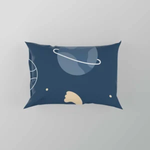 Hand Drawn Stars Planets Pillow Case