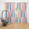 Hand Drawn Stripes Pattern Design Curtain