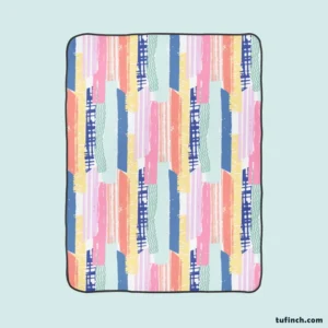 Hand Drawn Stripes Pattern Design Fleece Blanket 1