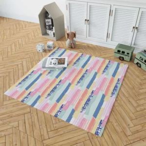 Hand Drawn Stripes Pattern Design Rug 1