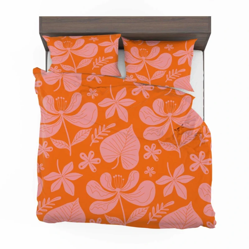 Hand Drawn Summer Duotone Design Bedding Set 2