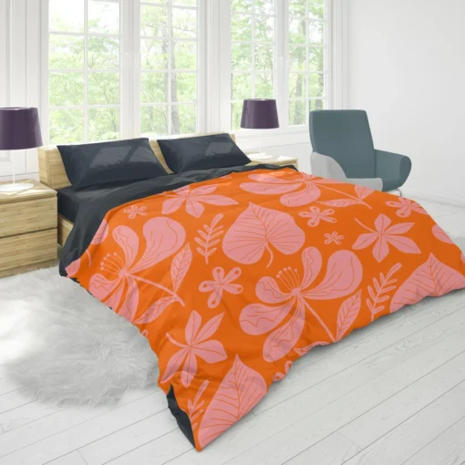 Hand Drawn Summer Duotone Design Duvet Cover 1