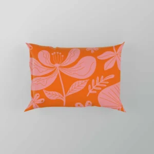 Hand Drawn Summer Duotone Design Pillow Case