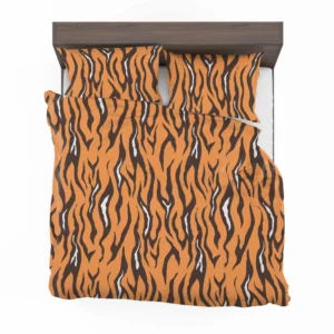 Hand Drawn Tiger Print Background Bedding Set 1